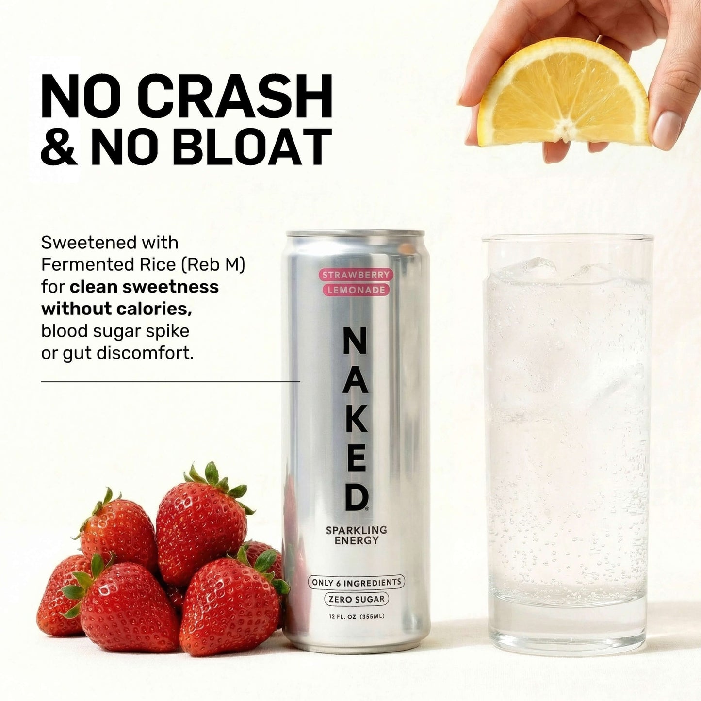 Strawberry Lemonade Naked Sparkling Energy - Strawberry Lemonade | Simple Wellness Support
