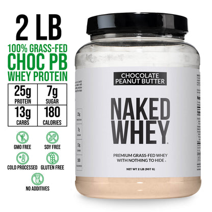 Chocolate Peanut Butter Whey Protein Powder 2LB - Chocolate PB | Simple Grass Fed Nutrition