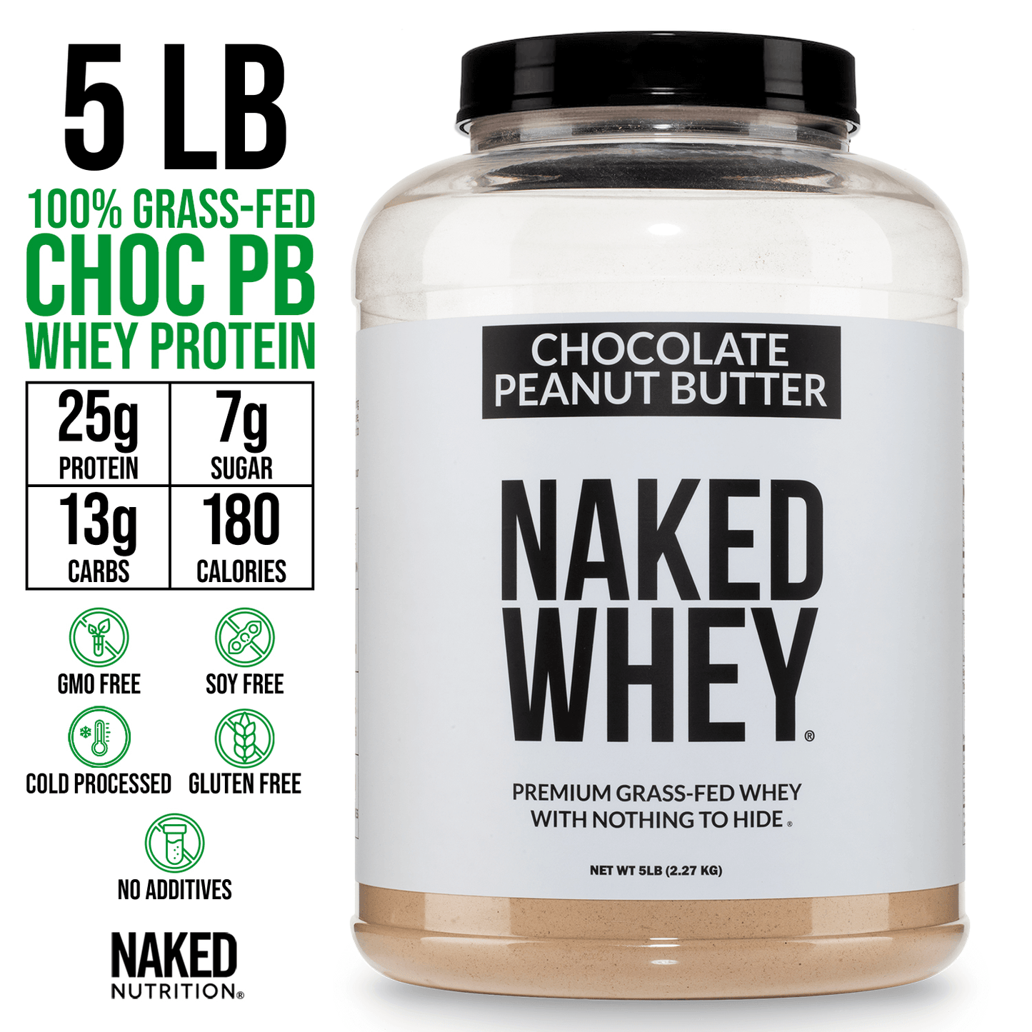 Chocolate Peanut Butter Whey Protein Powder - Chocolate PB | Simple Grass Fed Nutrition