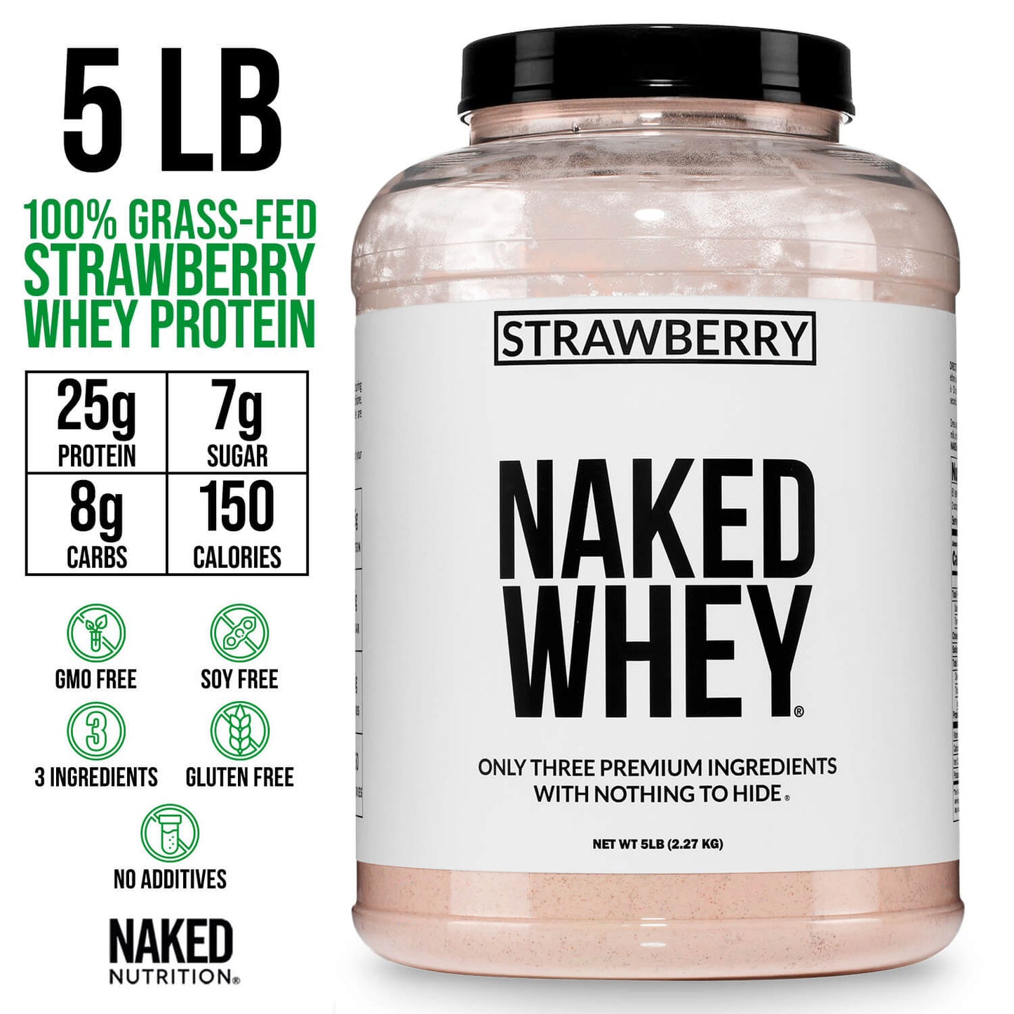 Strawberry Whey Protein Powder - Strawberry | Simple Grass Fed Nutrition