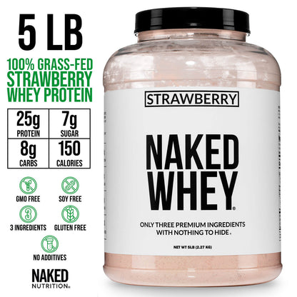Strawberry Whey Protein Powder - Strawberry | Simple Grass Fed Nutrition