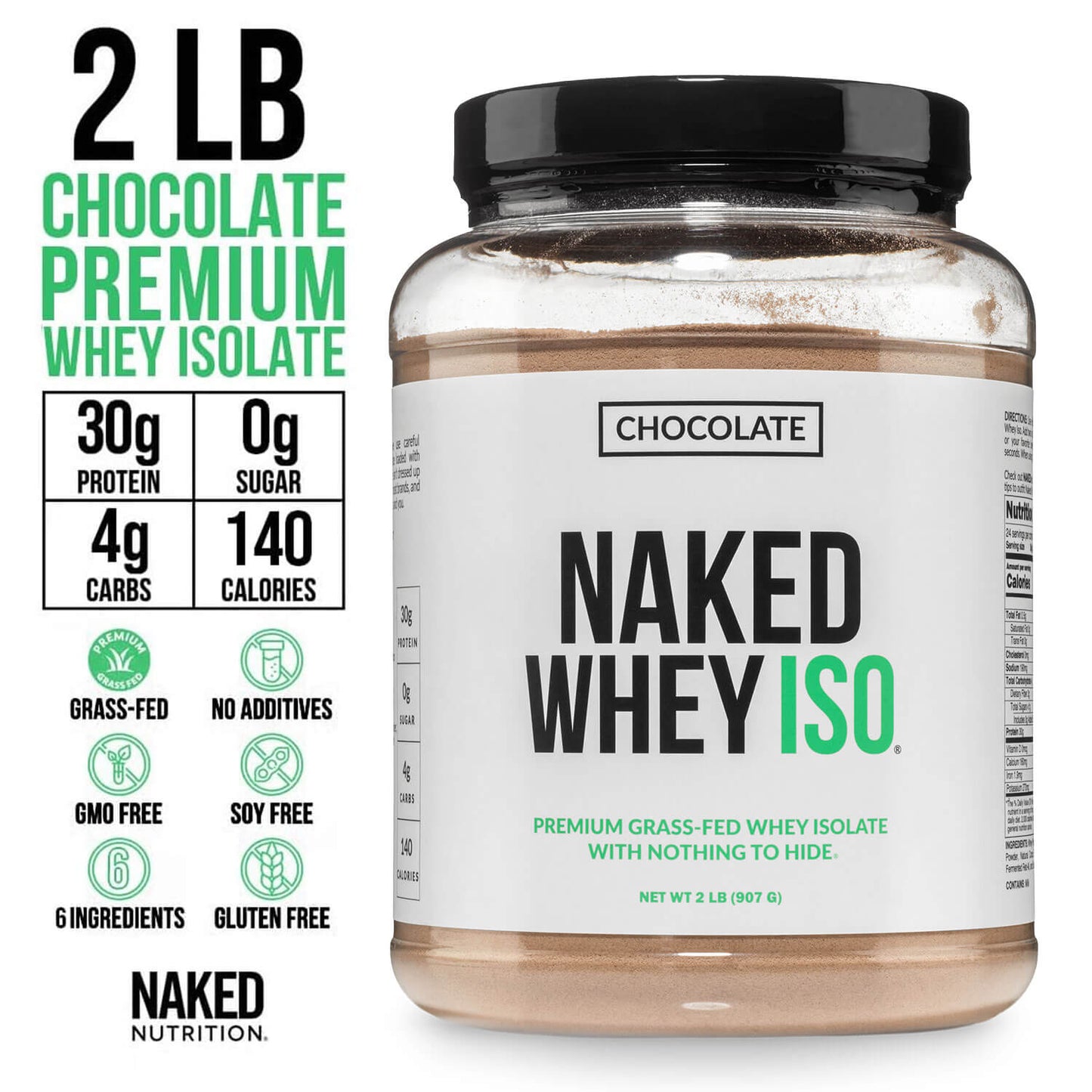 Chocolate Grass-Fed Whey Isolate Protein Powder - Chocolate | Simple Grass Fed Nutrition