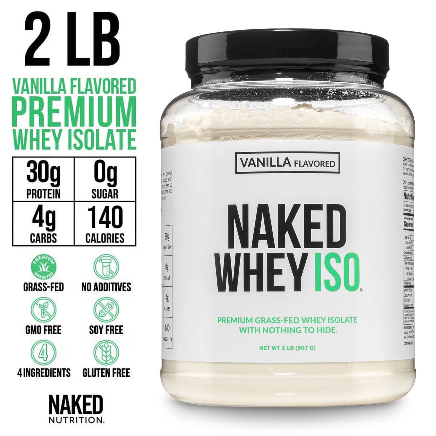 Vanilla Grass-Fed Whey Isolate Protein Powder - Vanilla | Simple Grass Fed Nutrition