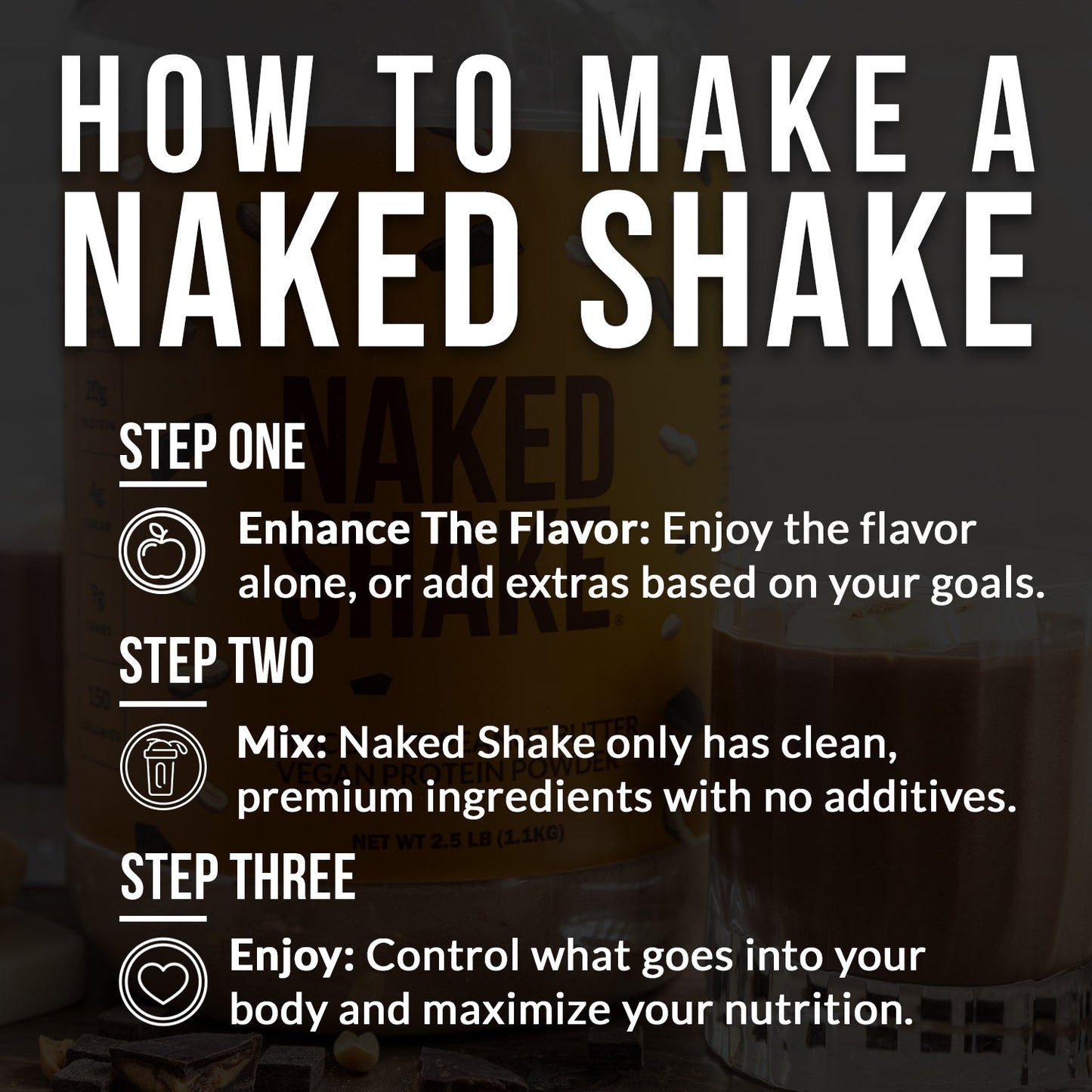 Chocolate PB Protein Shake - Chocolate Peanut Butter | Simple Wellness Support