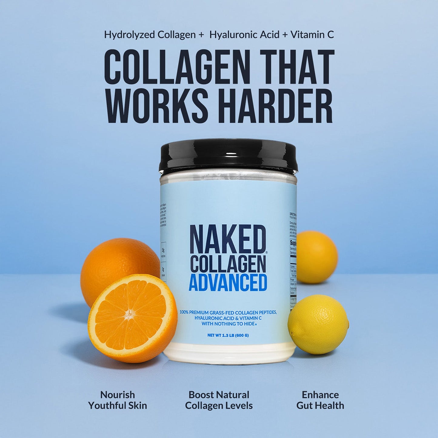 Chocolate Collagen Peptides with Hyaluronic Acid - Chocolate Advanced Collagen Peptides | Daily Beauty And Wellness Protein
