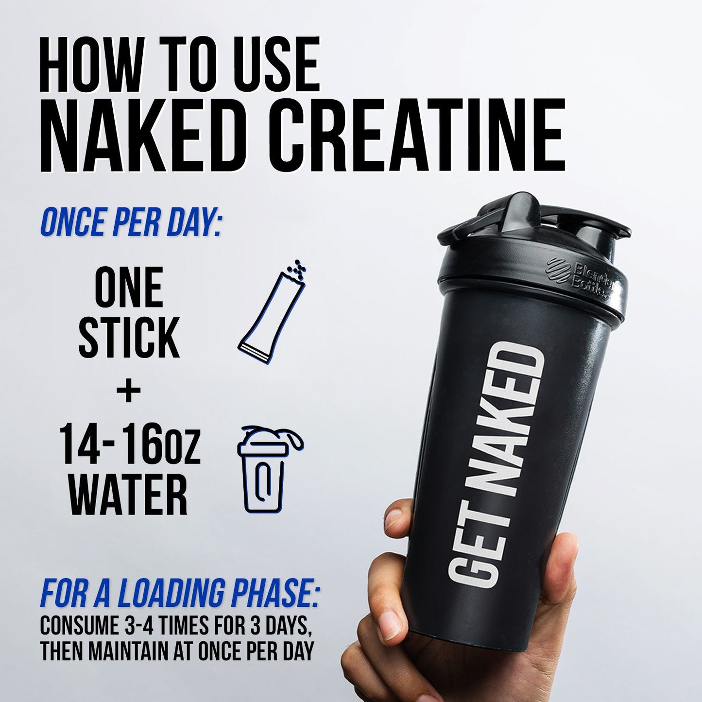 Creatine Travel Packets - Unflavored Sticks | Daily Muscle Power Supplement