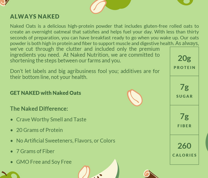 Green Apple Cinnamon Protein Oats - Green Apple Cinnamon | Simple Wellness Support