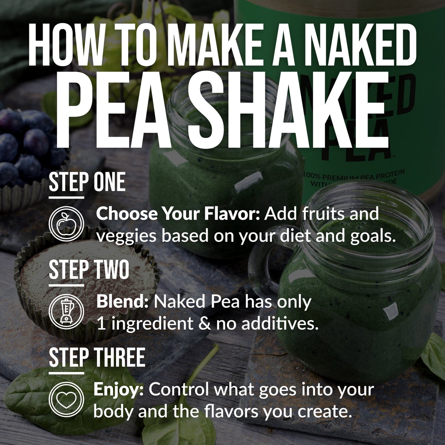 Pea Protein Powder - Unflavored | Clean Vegan Protein Support