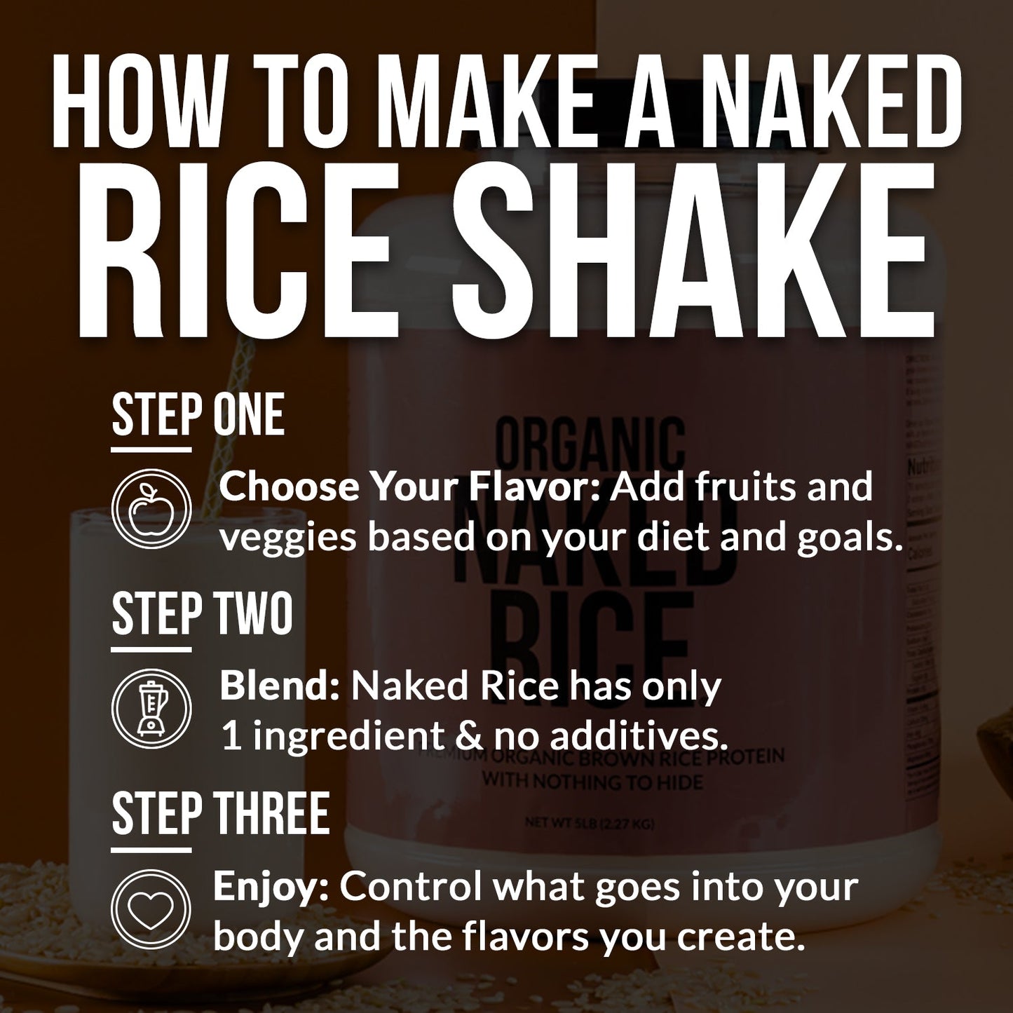 Organic Brown Rice Protein Powder 1lb - Unflavored 1LB | Clean Vegan Protein Support