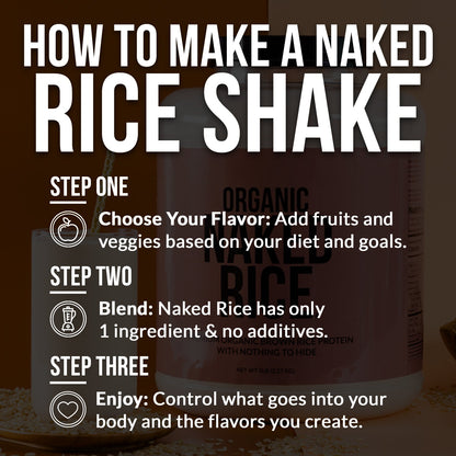 Organic Brown Rice Protein Powder 1lb - Unflavored 1LB | Clean Vegan Protein Support