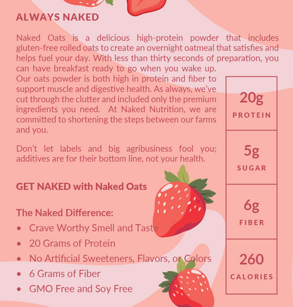 Strawberry Cream Protein Oats - Strawberry Cream | Simple Wellness Support