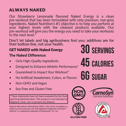 Strawberry Lemonade Pre Workout Supplement - Strawberry Lemonade | Workout Focus And Energy Formula