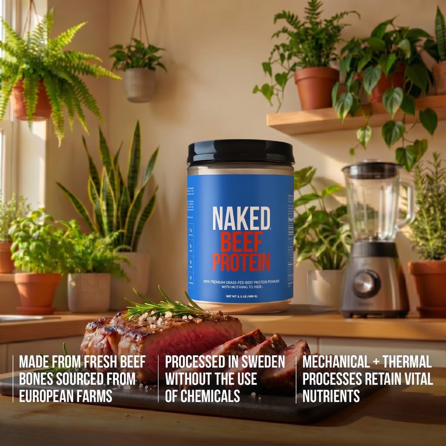 Beef Protein Powder - Unflavored | Simple Shake Ready Formula