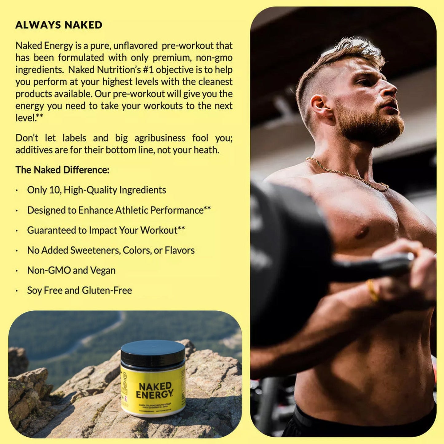 Pre Workout Supplement - Unflavored | Workout Focus And Energy Formula