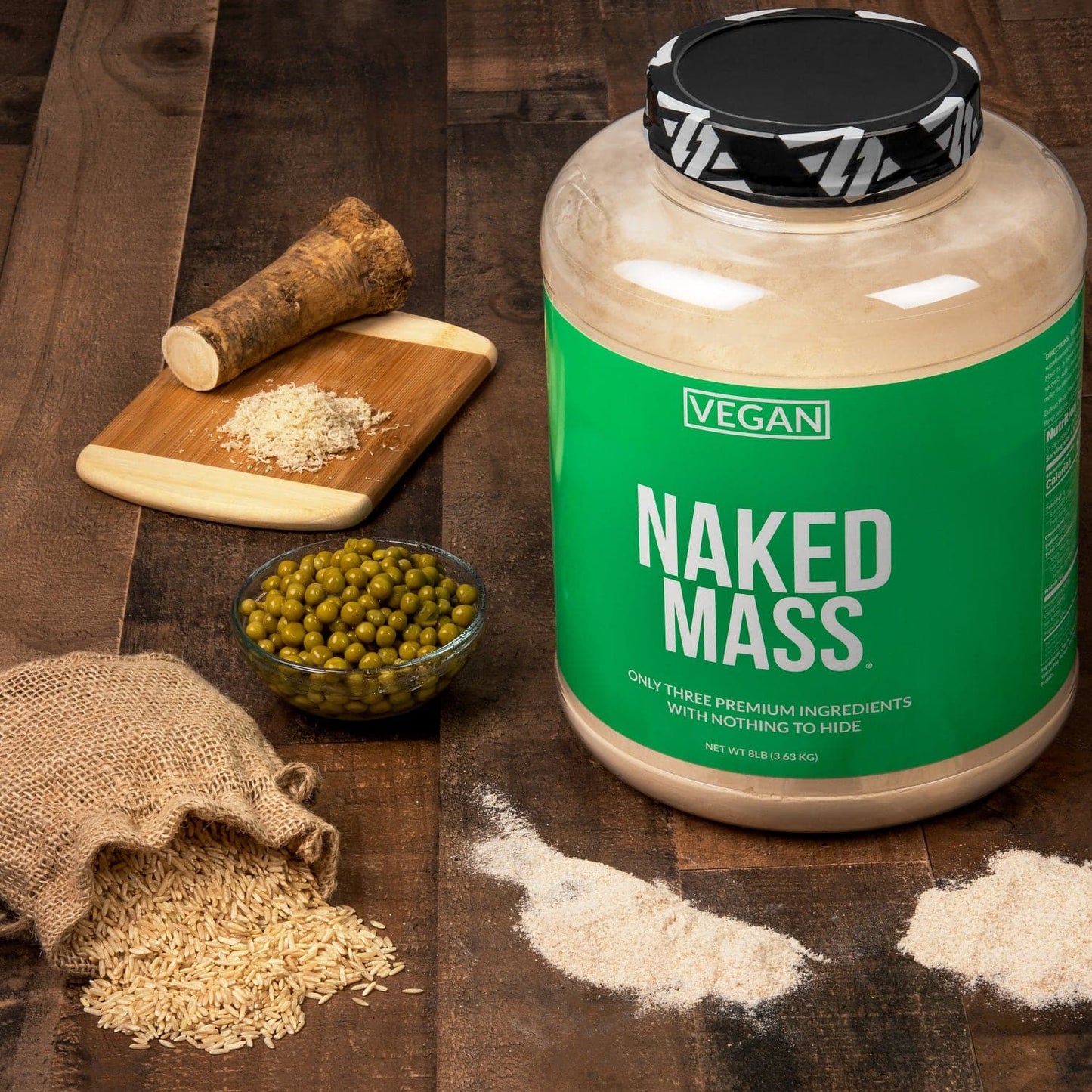 Vegan Mass Gainer Supplement - Unflavored (Vegan) 12LB | Clean Weight Gain Formula